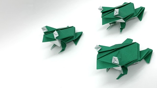折り方動画 ちょっとぴょんぴょんするカエル 公開しました オリオリ折り紙マンブログ