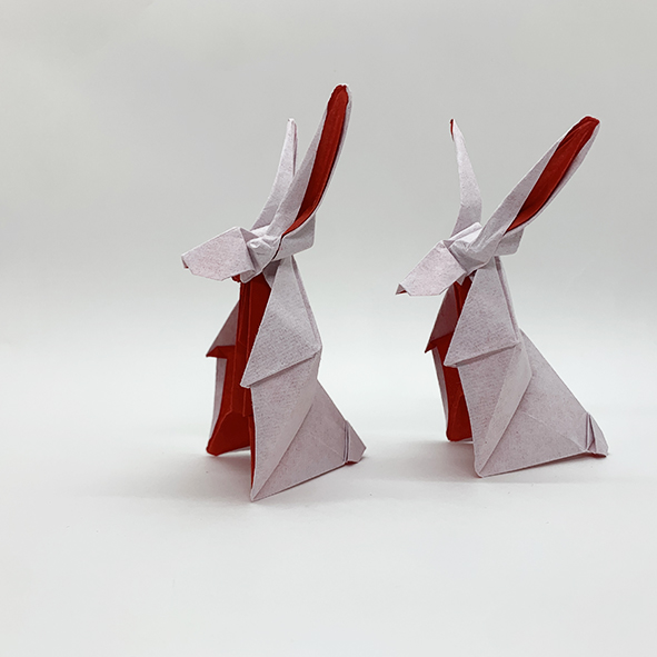 立ち姿のウサギ折り紙キット発売しました！