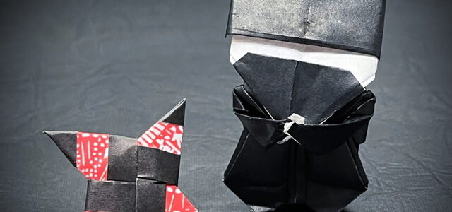 忍者の折り紙創作しました！